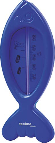 techno line WA 1030blau Thermometer, Kunststoff, Blau, 6 x 1,4 x 15 cm