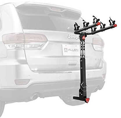 Allen Sports 532QR Deluxe - Portabici a sgancio rapido per 3 biciclette, per gancio da 2 e 1 1/4, colore: nero