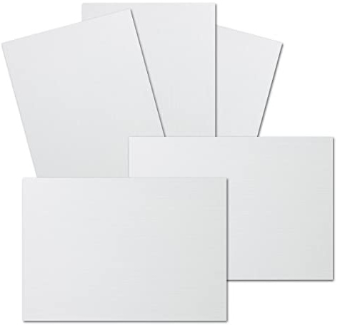 1000 Stück DIN A6 Karton mit Leinenstruktur - Farbe: Weiss - 105 x 148 mm - 250 Gramm pro m²- Einzelkarte ohne Falz - Ideal zum Basteln, Scrapbooking, Grußkarte - GUSTAV NEUSER