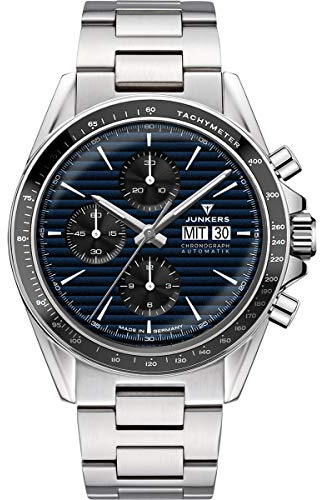 Junkers JUMO Automatik Uhr ETA Valjoux 7750 Saphirglas Chronometer Tachymeter Pilotenuhr
