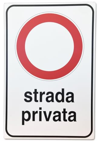 ►Segnaletica di Sicurezza sul lavoro - Proprietà Privata - DIVIETO DI TRANSITO STRADA PRIVATA - Cartello plastica rigida (Forex® 3mm) - f.to 300 x 450 mm (42.041)