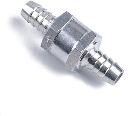 Namvo Juego de 3 válvulas de retorno de combustible de aleación de aluminio, 6 mm, 1/4 pulgadas, válvula de retorno de combustible desechable