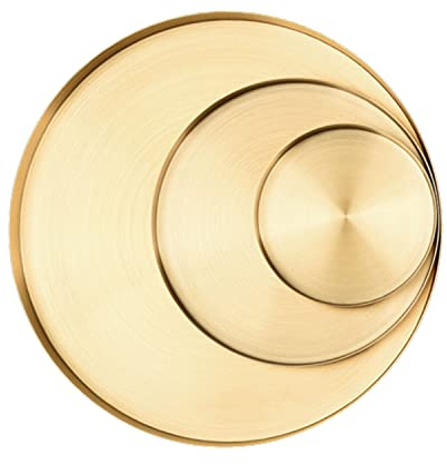 BAILEYU Wohnkultur Schmuck Desktop Display Platte Retro Küchengeschirr Teller Kaffee Tee Tablett Aus Edelstahl, Rund Goldfarben (3 Stück)