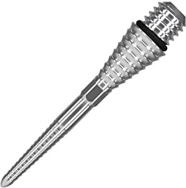 Target Darts Conversion Point Swiss Point Grooved Plata 26mm Darts Points - Convertir Punta Blanda en Punta de Acero