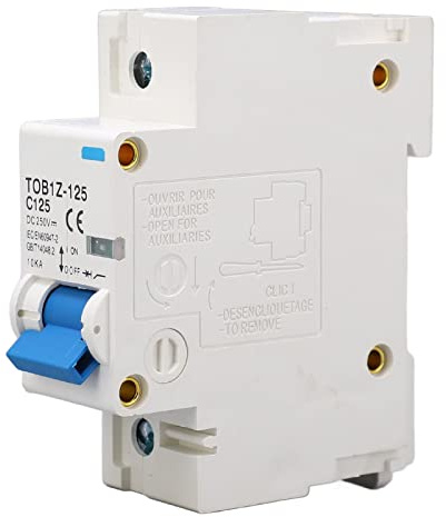 DC-Leitungsschutzschalter 1P 125A 250V DIN-Schienenmontage Lichtbogenlöschung Solar-Trennschalter für Solar-PV-Anlage TOB1Z 125 C125