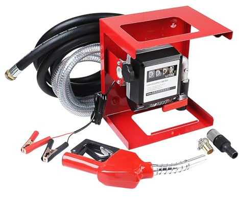 KATSU Kit de Bomba de Transferencia Diésel 260W 12V Autocebante Extractor de Fluido de Combustible y Aceite para Tractores, Caravanas y Maquinaria de Construcción