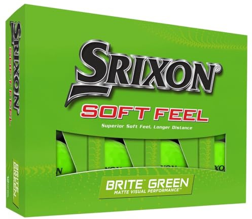 Srixon Soft Feel 13 Brite - Dozzina di palline da golf - Palline da golf a distanza e bassa compressione - Regali da golf e accessori da golf
