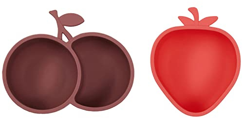 OYOY Mini – Set von 2 – Erdbeere & Kirsche Snackschalen (M107407)