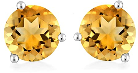 Bellitia Jewelry Pendientes/Aretes de Plata de Ley 925 Pendientes de Botón para Mujeres Chicas, Pendientes de Tuerca con Piedra de Nacimiento, Pendientes Pequeños Antialérgicos Joyas Mujer