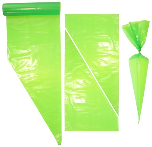 OSALADI Bolsas De Lechada Para Construcción Boquilla Ajustable, Saco Para Cemento y Rejuntado De Azulejos, Tamaño Compacto, Color Verde, Paquete 50 Unidades, Uso Industrial y Doméstico