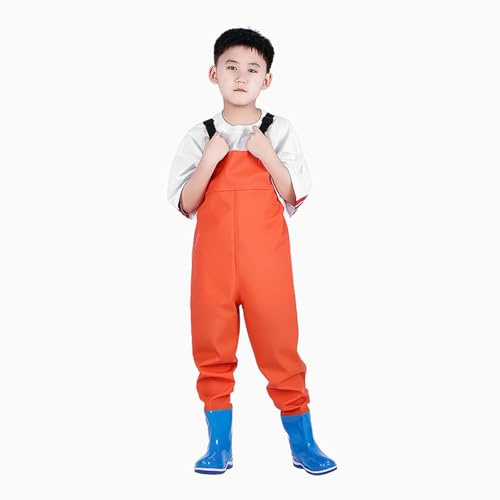 Wansiman Trampolieri per Torace,Pantaloni da Pesca,Waders con Stivali,Scafandro,Unisex,Bambino,Impermeabile,Traspirante,per Amanti Pesca Sportiva,Giardinaggio,Amanti Pesca Sportiva,Caccia