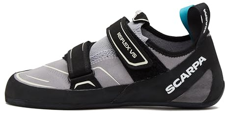 SCARPA Women's Reflex VS Beginner Rock Climbing Shoes for Gym & Sport Climbing - Light Gray/Black - 6.5-7