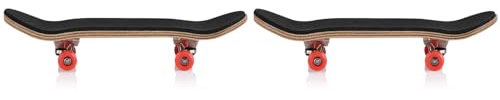 Tnfeeon 2 Stück Fingerboard-Finger-Skateboards, Professionelle Mini-Legierung, Komplettes Holz-Ahorndeck mit Box, Reduziert Druck, Kindergeschenke (rot)
