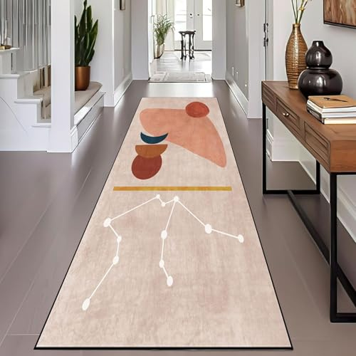 SUNLIMEI Teppich Läufer Flur Küche 100 x 500 cm rutschfest Waschbar Flurläufer Lang, Teppiche Meterware Gummirückenhochwertige, Antistatisch, Bunter Vintage für Wohnzimmer, Flur, Küche, F