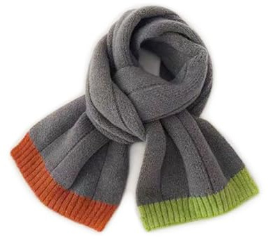 ENSTAB Kinder Schal Winter Baumwolle Halstuch Kinder Mädchen und Jungen (Stricken-Grau)
