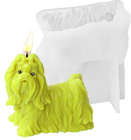 Silikonform för hundar - shih tzu och transparent silikonformar för bakning, kvalitet silikonmaterial, epoxiharts fondant chokladform hartsform för