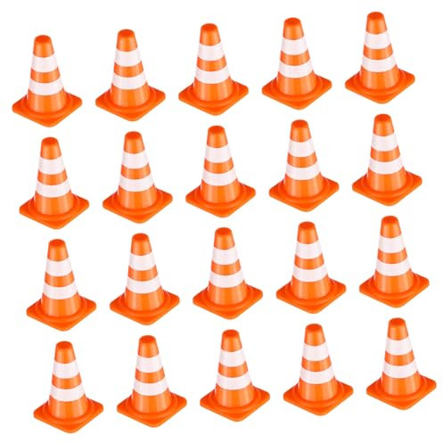 Toyvian Miniatur Verkehrs Kegel Und Barrikaden Spielzeug Für Kinder 50 Stück Langlebiges Kunststoff Material Leuchtorange Verkehrszeichen Spielzeug Für Verkehrserziehung Und Lernspiele
