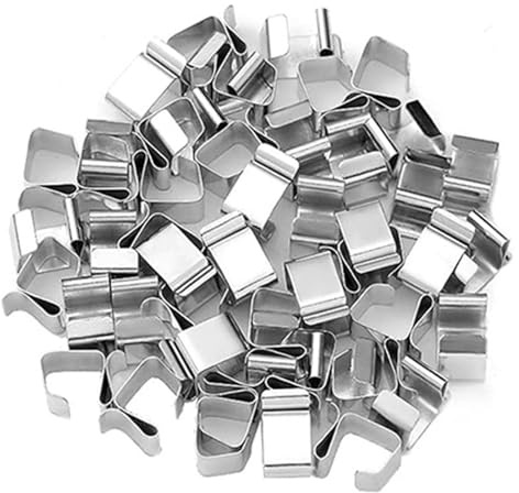 YUZHEDM Crochet Gouttiere bac Acier 50 Pièces 20 mm Crochets de Gouttière pas Facile à Déformer Forte Force de Fixation Accroche Guirlande Convient aux Crochets Pour Guirlandes Lumineuses Décoratives
