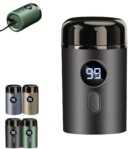 Easy Trim Pro 2.0, Easy Trim Rasierer, Mini rasoir électrique pour hommes, mini rasoir pour zones intimes, lavable, sans fil, USB, pour voyage, humide et sec, pour hommes et femmes (Noir)