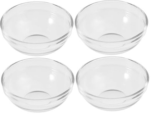 Hemobllo 4pièces Bols à Condiments Verre Transparent Empilables Petits Plats De Préparation Pour Sauces Condiments Et Portions