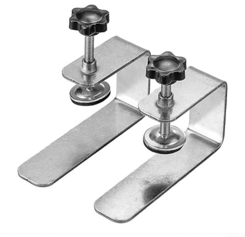 Zilimontt Handleless Drawer Panel Installation Tool Kit With Adjustable Metal Clamps for Precision Positioning System For Cabinet Making Workshop Equipment(2PCS iron sheet)