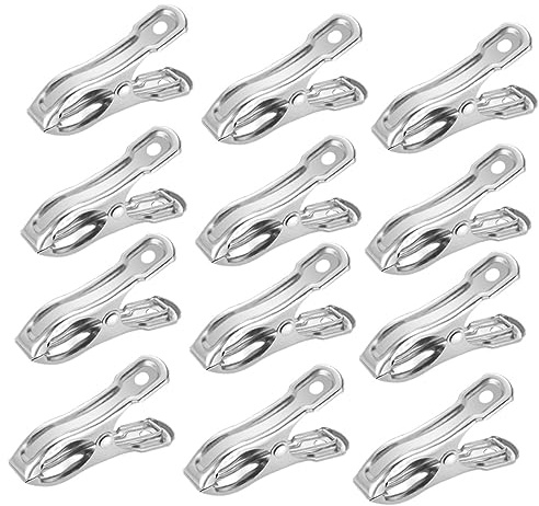 Abaodam 20pièces Lot De Clips Acier Inoxydable Pour Serre Pinces Anti-vent Pour Jardin Clips Multifonctionnels Pour Guirlandes Lumineuses Et Filet Ombrage