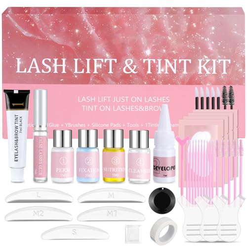 Lash Lift and Black Color Kit, Brow Lamination and Black Color Long Lasting - Easy for Beginner, Natural Eyelash Curling Set - Achieve Salon-Quality Lashes Lift with Safe and Effective Resul