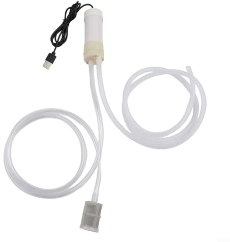 babominimer 5V Self-Priming Water Pump USB Powered Portable Electric Vacuum Pump for Aquarium and Outdoor Use, White(3Meter)