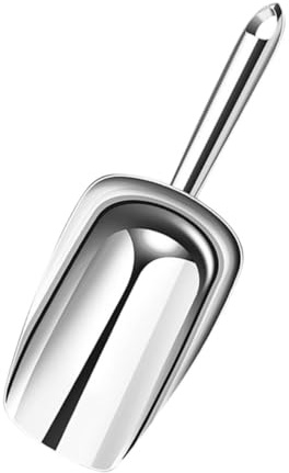 TOYANDONA Cuchara de Cocina de Acero Inoxidable para Hielo y Harina Pala Resistente para Cubos Reutilizables Uso Hogar Bar y Restaurante Mediano