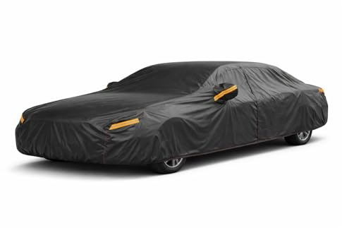 Large Sedan Car Covers for Automobiles All Weather Waterproof Universal Fit for Mercury Grand Marquis, Ford Crown Victoria, Cadillac Deville, Lincoln Town Car, Length 215 Inches