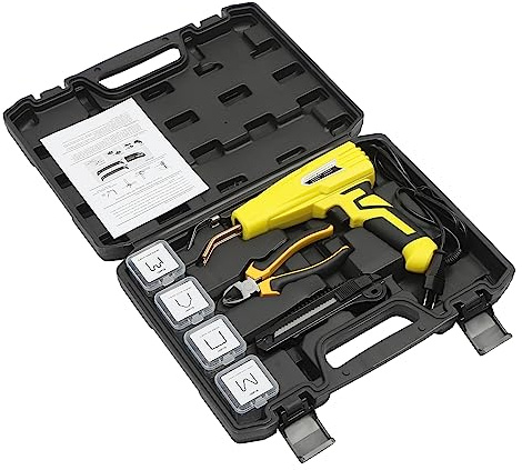 Saldatrice in plastica, 100 W, saldatrice in plastica, per paraurti, saldatrice gialla a norma europea, set di saldatura per auto e plastica