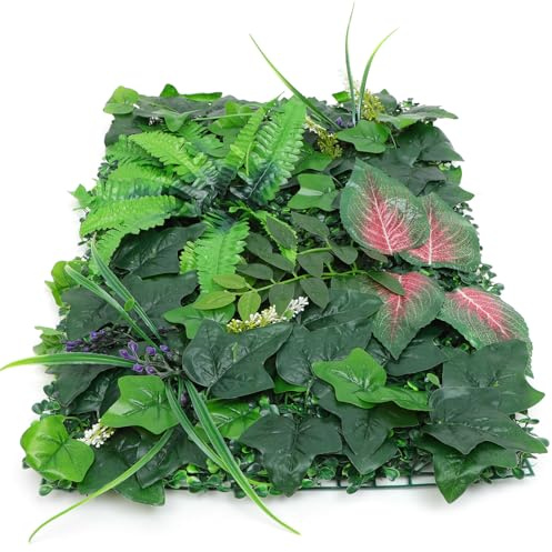 TOMETURE Artificial Plant Backdrop Wall Panel Potato Leaf Hedge Mat Faux Plant Wall Decor for Indoor Privacy Screen and Home Garden Decoration