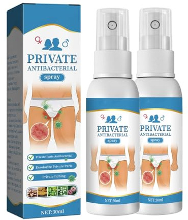 Spray Antibactérienne Privée,Antifongique pour Homme,Spray Soulager Rapidement les Démangeaisons,Antibactérienne Privée,30ML*2PC