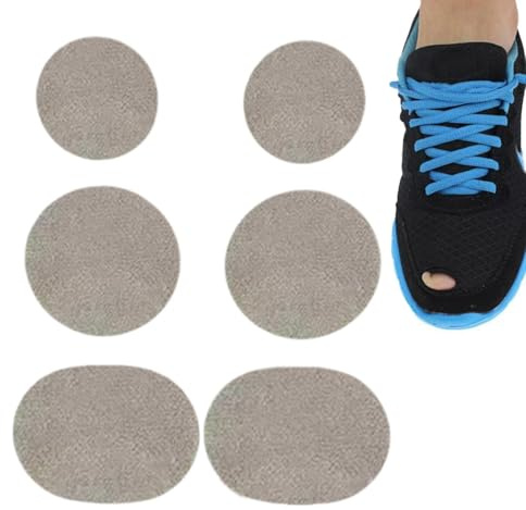 Skolappar För Att Laga Hål 6 Självhäftande Lagning för Hål i Tårna | Självhäftande Hällapp Till Skoinsida för tå, sula, häl, kängor, sneakers, promenadskor, löparskor, vandringsskor, arbetsskor
