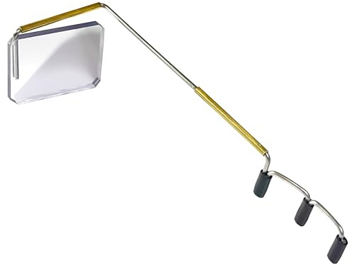 Take A Look Cycling Mirror – Low-Tech Rearview Mirror for Bikes – Fits Helmet & Sunglasses – Shatter-Resistant Polycarbonate Lens, Anti-Vibration Stainless-Steel & Brass, Always On (Left-Side)
