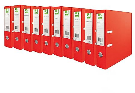 Q-Connect 70mm Lever Arch File Polypropylene A4 Red (10 Pack) KF20021