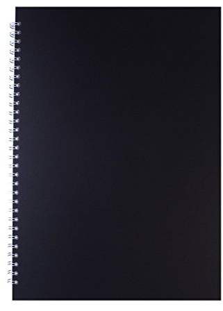 Pink Pig schwarz A3 Skizzenbuch 150gsm säurefrei weißes Papier 70 Seiten (35 Blätter)