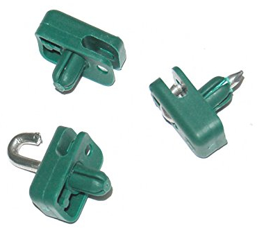 Zaun-Nagel Spanndrahthalter 33 St. PVC grün mit V2A Spange