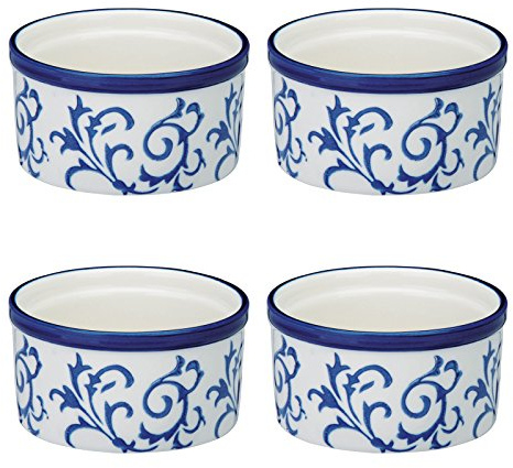 Bia Heritage Souffléförmchen, blau und weiß, Set 4