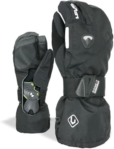 Level Fly - Guanti Sci e Snowboard Uomo con Polsino e Cinturino Regolabile, Guanti Invernali Termici Uomo Protettivi, Impermeabili e Traspiranti, Ideali sulla Neve e nella Stagione Fredda - 1 Paio