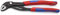 Knipex Cobra® Tenaza para bombas de agua gris atramentado, con fundas multicomponentes, con anilla de fijación integrada para colocar un dispositivo de protección anticaídas 250 mm 87 02 250 T