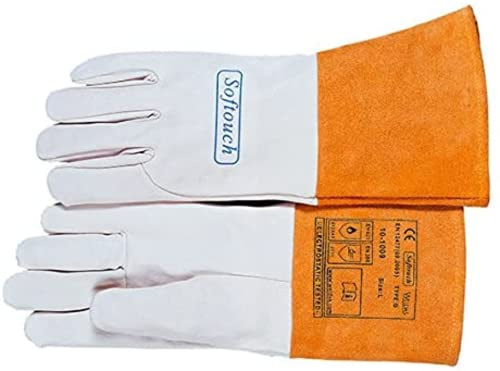 Weldas Schweißerhandschuhe SOFTouch™ 10-1009 Gr. XL (10½) - für WIG/TIG-Schweißen, aus Ziegenleder, nahtloser Zeigefinger