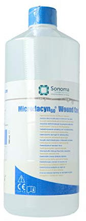 Microdacyn 60 Woundcare 990ml I Elektrolysierte Lösung Zur Wundversorgung I Wundbehandlungsflüssigkeit I Auch Für Verbrennungen 1. Und 2. Grades