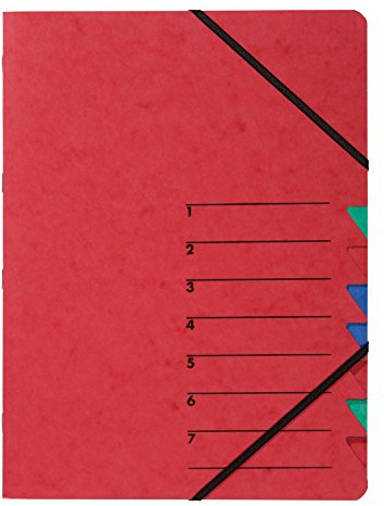 Pagna Ordnungsmappe Easy, Pressspan, A4 (A4 | 7 Fächer, Rot, 5)