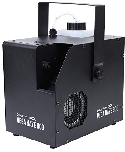 LightmaXX Vega Haze 900-900 Watt Hazer mit 1,2 Liter Tank, 2 Minuten Aufheizzeit, 2 DMX-Kanäle, Selbstreinigungsfunktion - Ideal für kleine und mittlere Bühnen