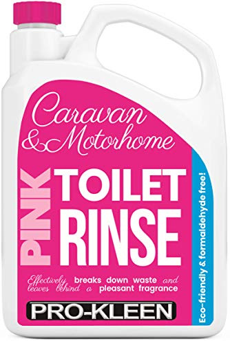 Pro-Kleen Pink Toilet Chemical Rinse Solution Fluid Cleaner 2L for Caravan and Motorhomes - Eco-Friendly, Formaldehyde Free - Upto 20 Treatments - 2 Litres
