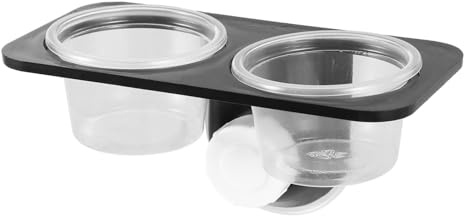ULTECHNOVO Reptile Food Bowl with Suction Cup 4.53In Wall Mounted Feeder for Lizards Geckos Turtles and Easy to Clean Stable Installation