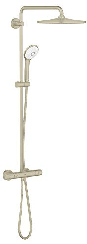 GROHE 26726EN0 Euphoria 310 CoolTouchThermostat-Duschsystem, 9,5 l/min, Oberfläche in gebürstetem Nickel mit Infinity-Finish