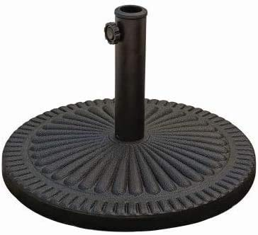 Garden Mile Heavy Duty Garden Parasol Umbrella Base - Weather Resistant Resin Round Adjustable Furniture Accessory - Umbrella Stand for Patio, Garden, Outdoor - (Black, (14Kg))
