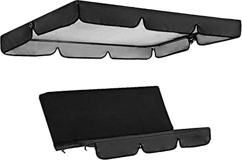 PW TOOLS Schaukel Ersatzdach and Hollywoodschaukel Abdeckung für die 3 Sitze Sitzflachenbezug Sonnendach Ersatzdach Hollywoodschaukel Sitzpolsterbezug Sitzbezug für Gartenschaukel